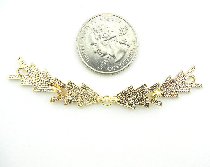 Double Arrow Pendant Gold-tone Jewelry Supplies