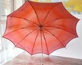 Pink Umbrella Wooden Handle German Polka Dot Fortuna Parasol Rain Umbrella Sun Shade