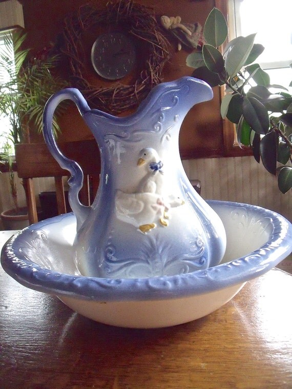 12 PITCHER and 15 1/2 BOWLIronstone 1899 by anTiQues2uniQues