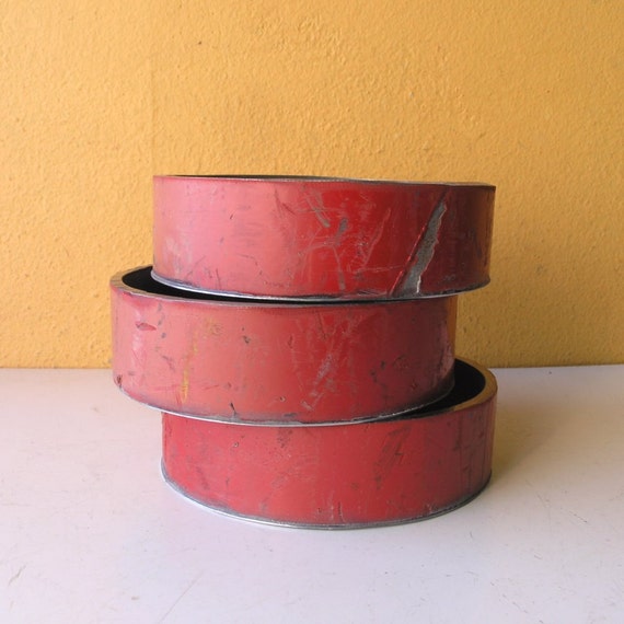 Catch All Dish Upcycled Round Metal Tray Industrial Home