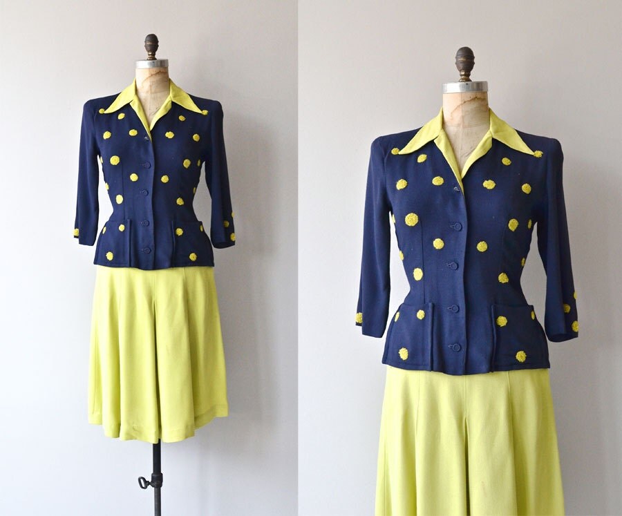 Variety Hour dress 1940s dress vintage 40s jacket and
