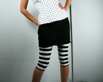 black and white striped capri pants