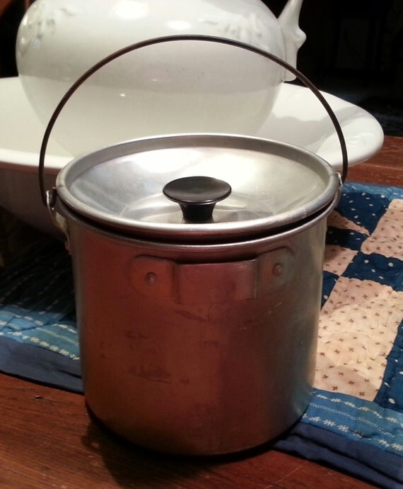Vintage Retro Aluminum Grease pot by Pickersistersyorktwn on Etsy