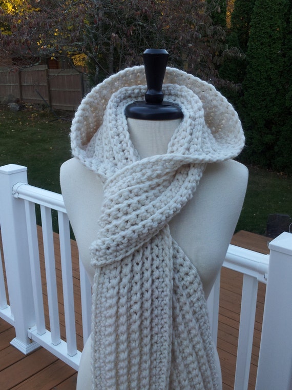 Ultra Plush Nordic Hooded Scarf this one in by nutsaboutknitting