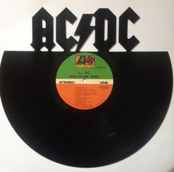 AC/DC vinyl record silhouette by sillyette on Etsy