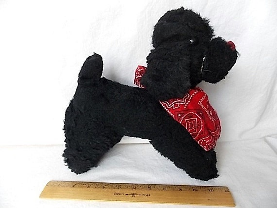 leather stuffed dog