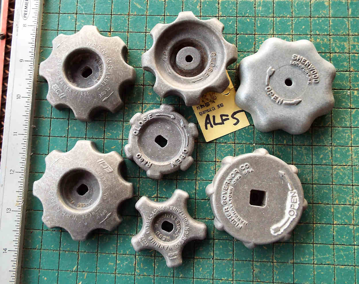 7 valve handles various styles gas bottle handle aluminum