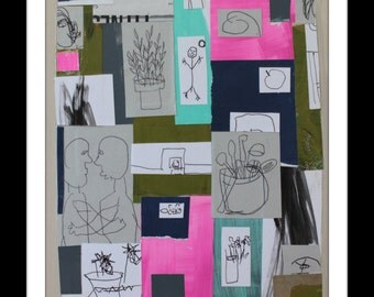 Funky Outsider Folk Art Collage