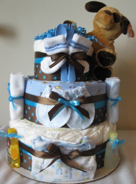 Boy Diaper Cakes for sale diaper cakes for by DiaperCakesbyRuby