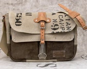 Recycled Italian Military Canvas Bag // Handmade by peace4you, GERMANY // Model paul-2153 ( multiple options )