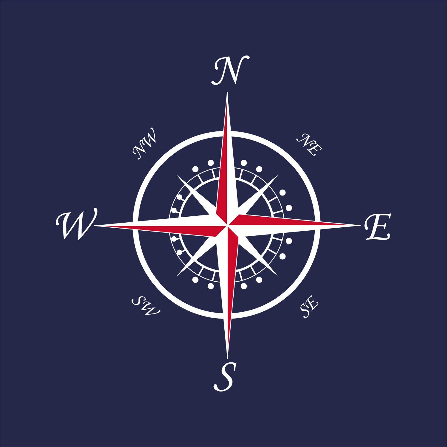 Custom Personalized Compass Rose Area Rug Size 48x48 by redbeauty