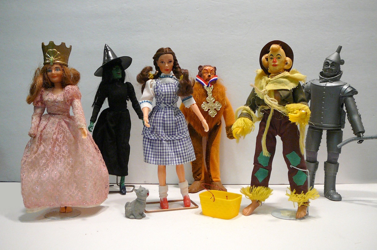 Vintage Toy Wizard of Oz Dolls Set Dorothy Tin by EvelynnsAlcove