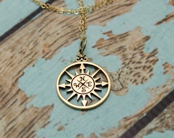 Small Compass with rope pendant Mini compass W1