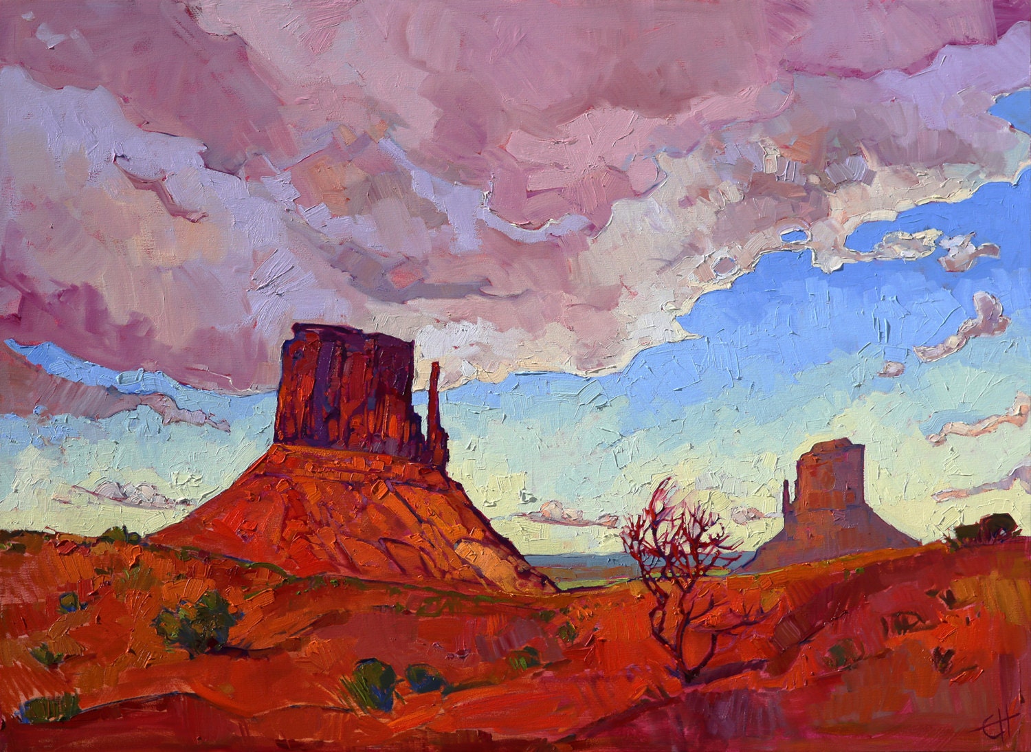 Monument Valley Southern Utah Impressionism Landscape Original Oil