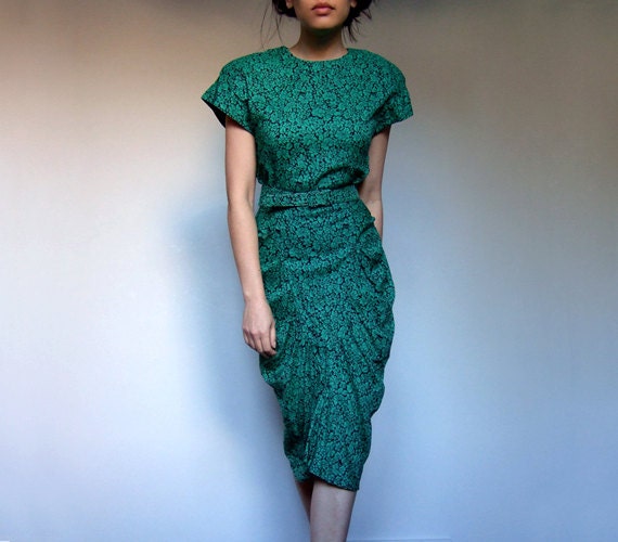 80s green dress
