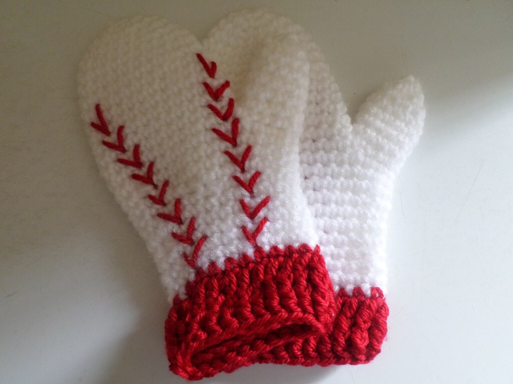 Baseball Mittens by Jamlex on Etsy