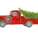 8x10 Christmas Printable Decor Vintage Truck with Christmas