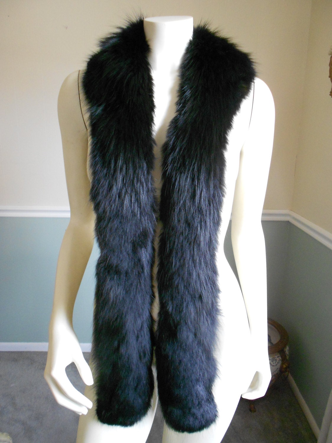 Fox Fur Scarf / Large Collar / Boa Wrap / Stole by Tootiescloset