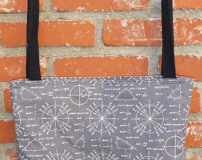 Trig and Triangles Math Backpack/tote Or Tote/purse Custom Print
