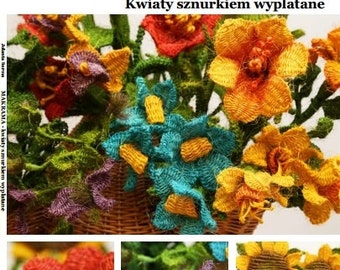 En langue polonaise : Comment faire des fleurs en macramé ? LIVRE