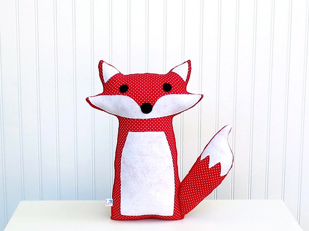 plush fox pillow