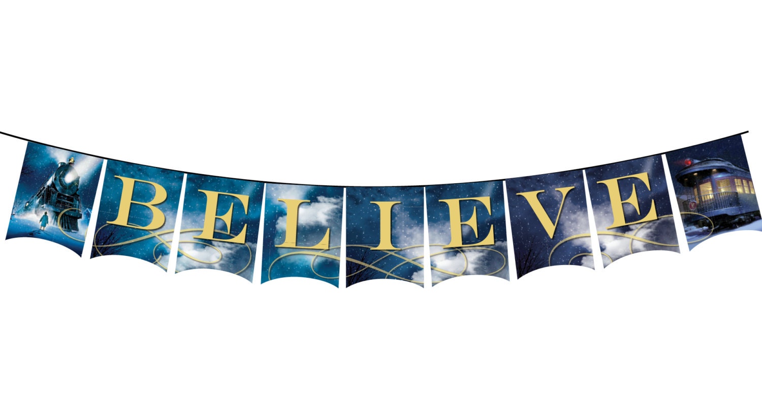 Polar Express Banner & Believe Banner Printable Banner
