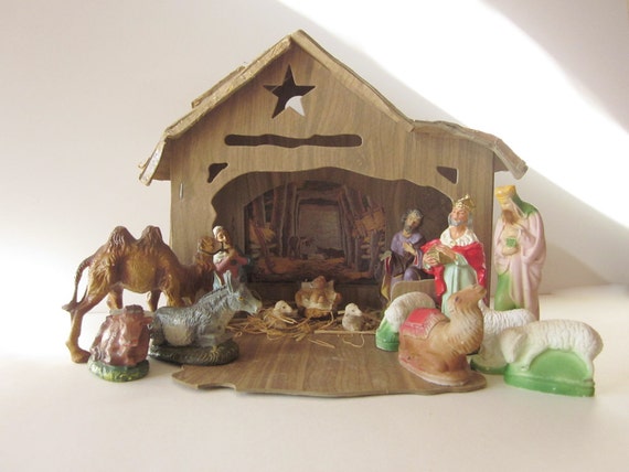 vintage nativity set chalkware nativity childs set vintage vintage nativity set chalkware nativity childs set vintage