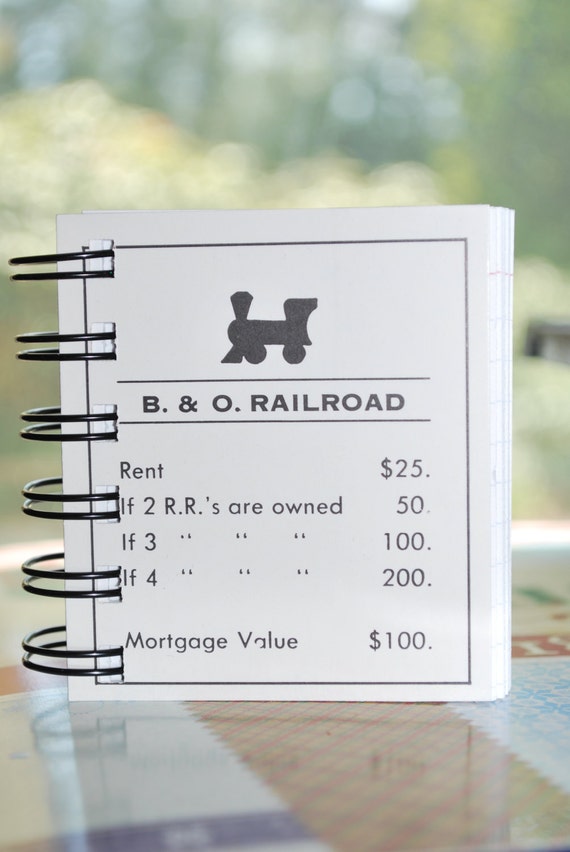 B&amp;O Railroad Monopoly Notebook