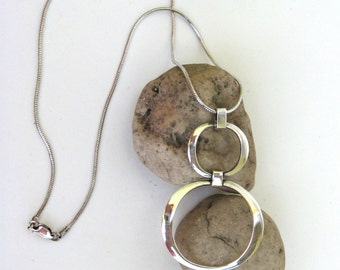 vintage necklace ... sterling silver ... mid century modern design