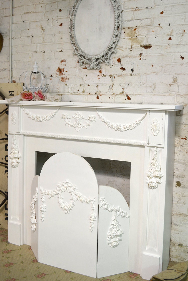 Painted Cottage iShabby Chic Fireplacei Screen