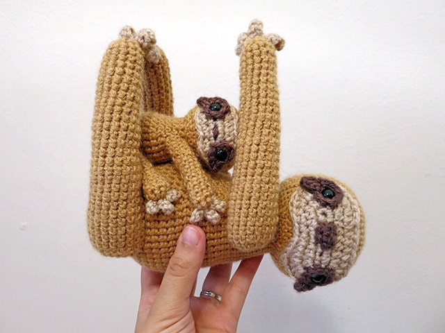 MADE to ORDER Amigurumi Sloth crochet animal plush