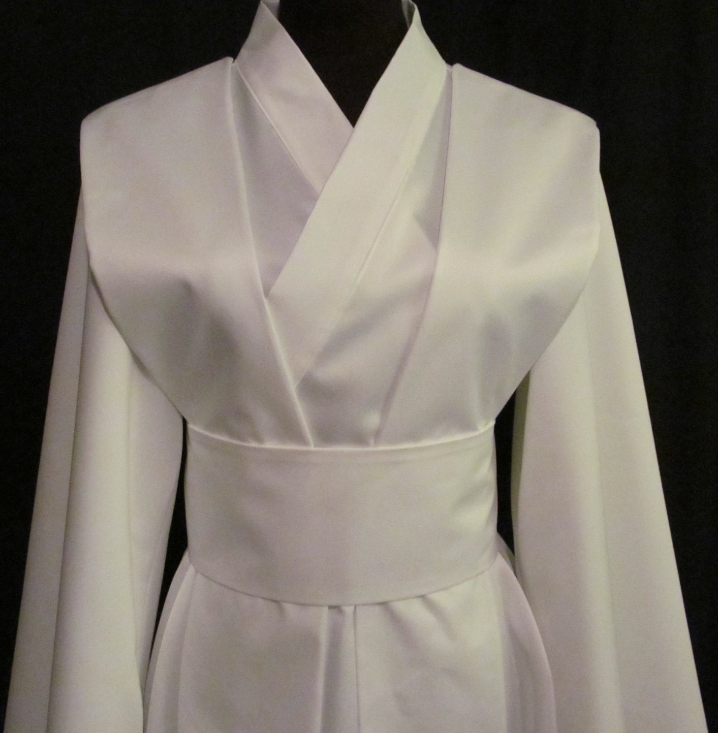 White Satin Kimono With Tabard and Obi Costume by AGypsyRed