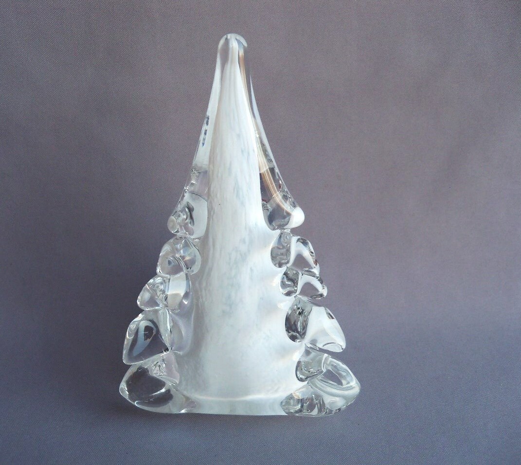 hand blown art glass christmas tree small hand blown art glass christmas tree small