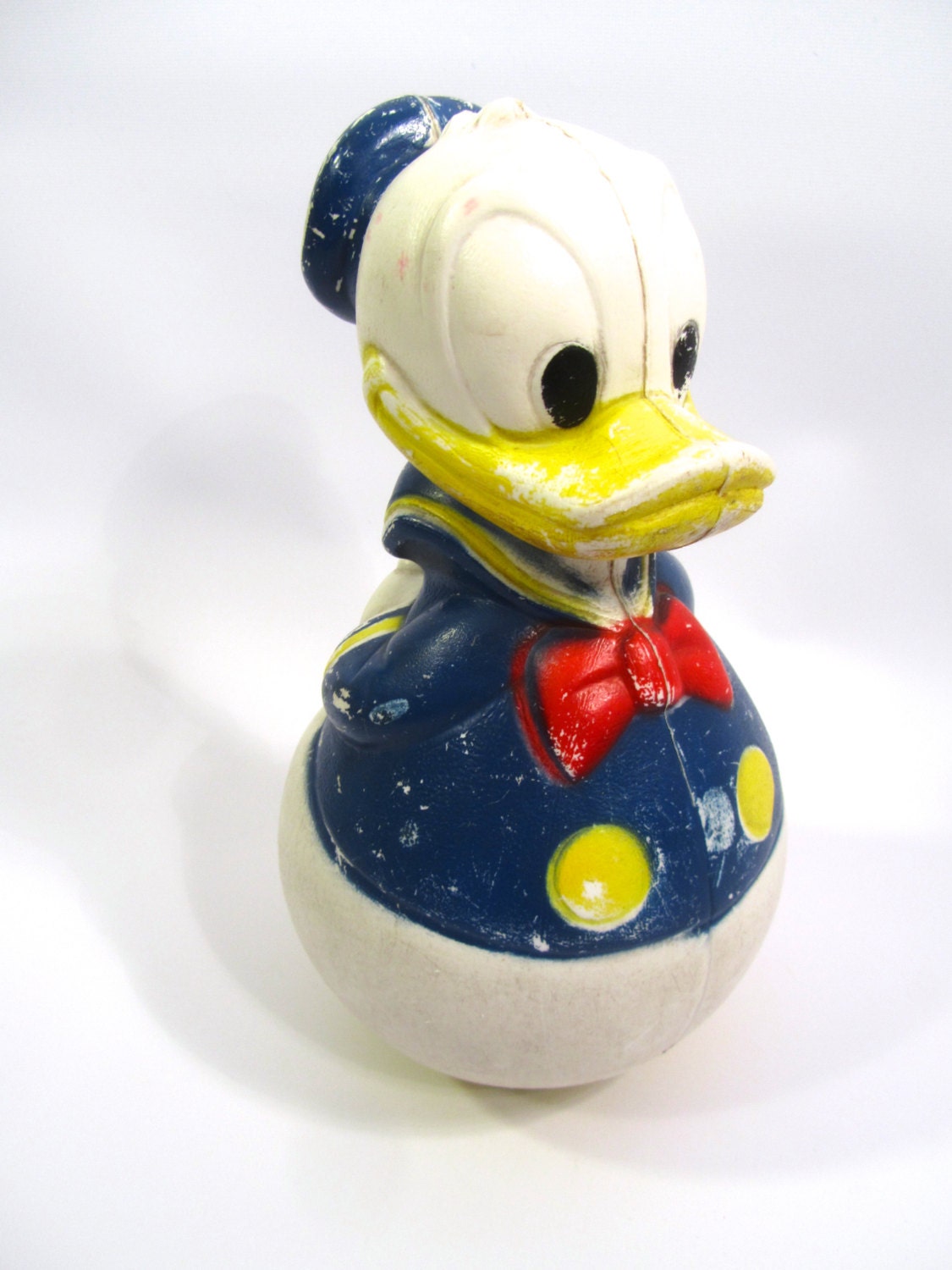 Vintage Donald Duck Roly Poly Wobble Toy by Number2PenSo on Etsy