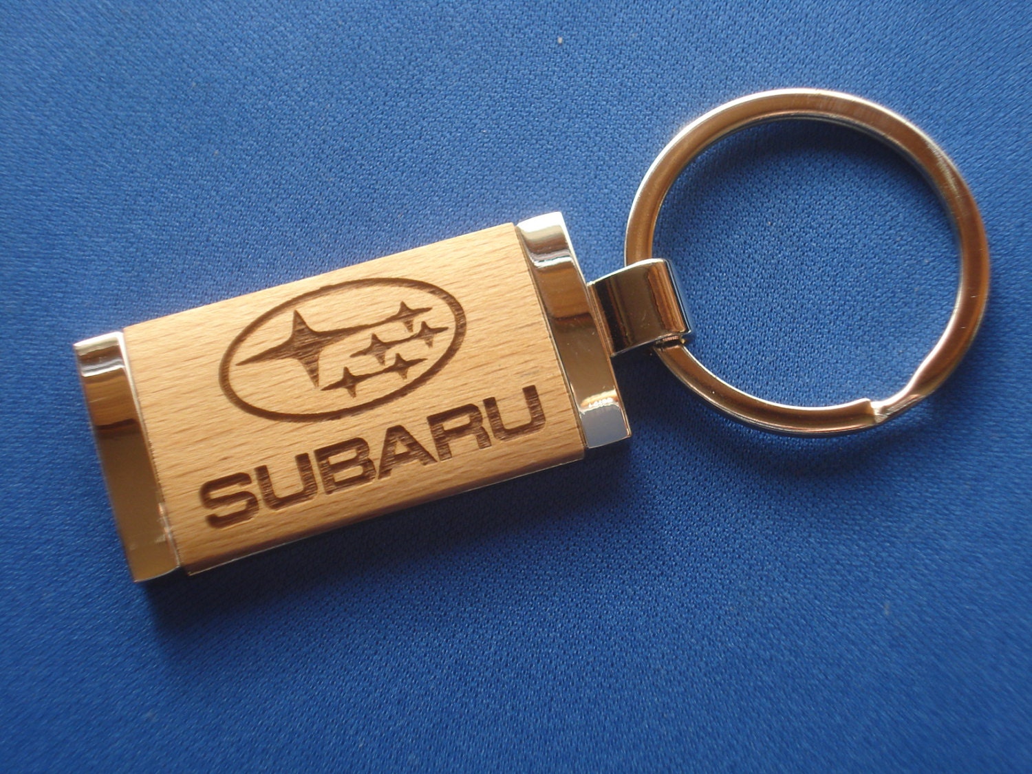 SUBARU Key Chain Laser Engraved wood. Great Birthday Gift