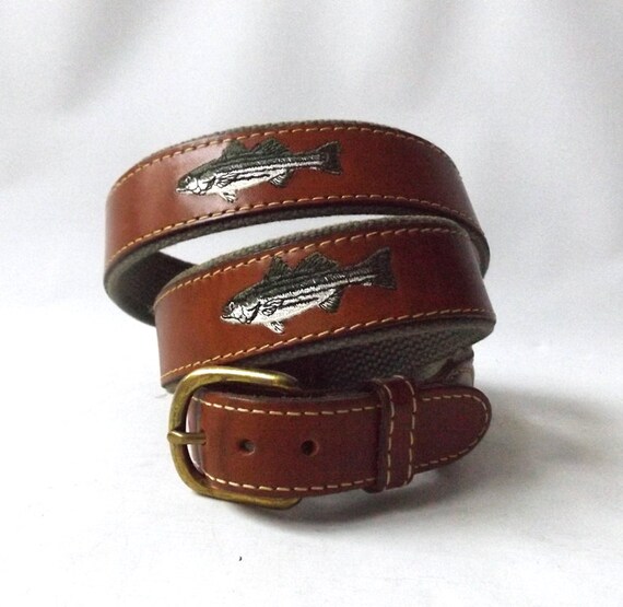 Browning Men's Embroidered Leather Belt