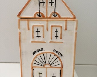 Vintage Handpainted Sugar Canister