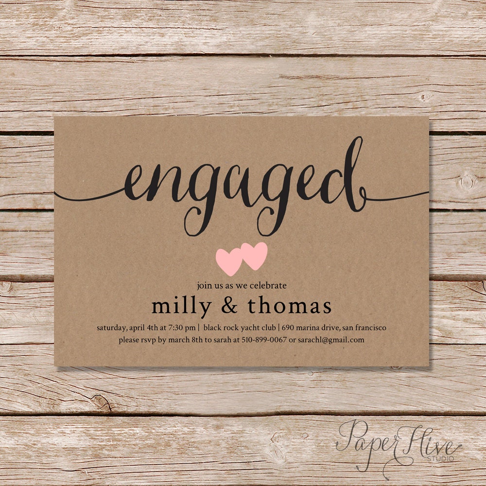 Rustic Engagement Party Invitations 8