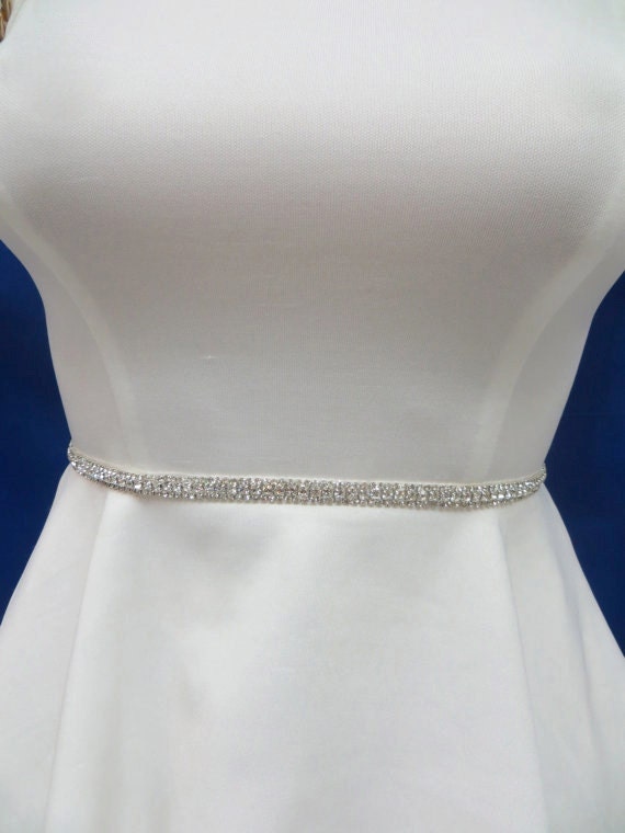 Rhinestone Bridal Sash Wedding Gown Belt Crystal by ctroum on Etsy