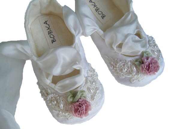 childrens ivory ballet pumps