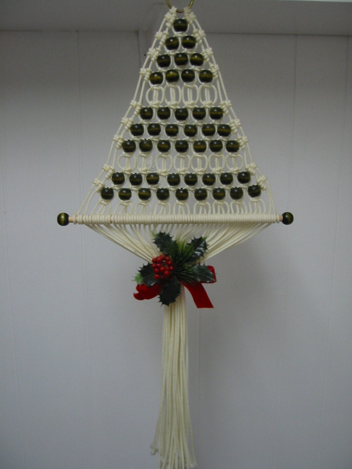 vintage macrame christmas tree wall hanging from the vintage macrame christmas tree wall hanging from the