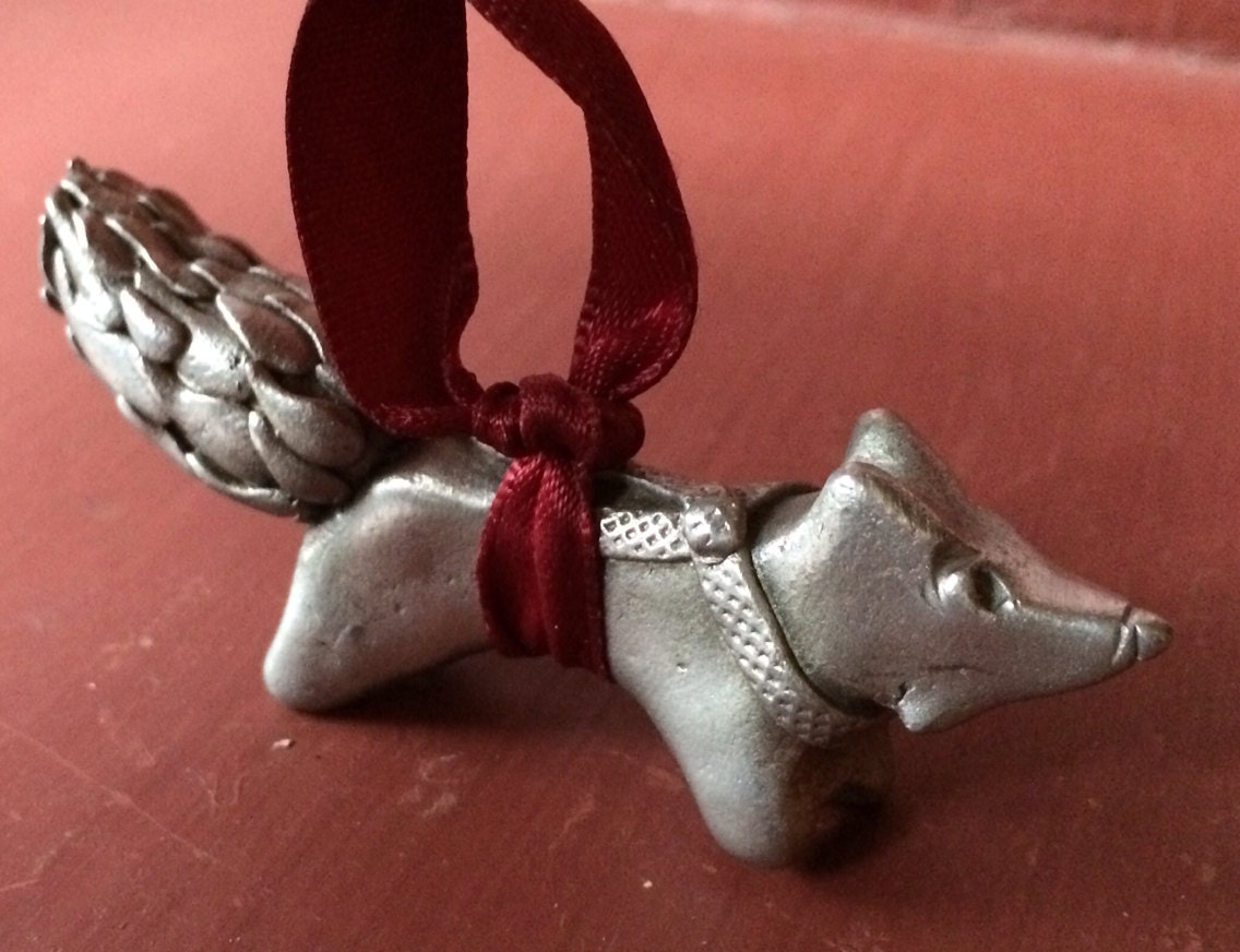 pewter fox figurine