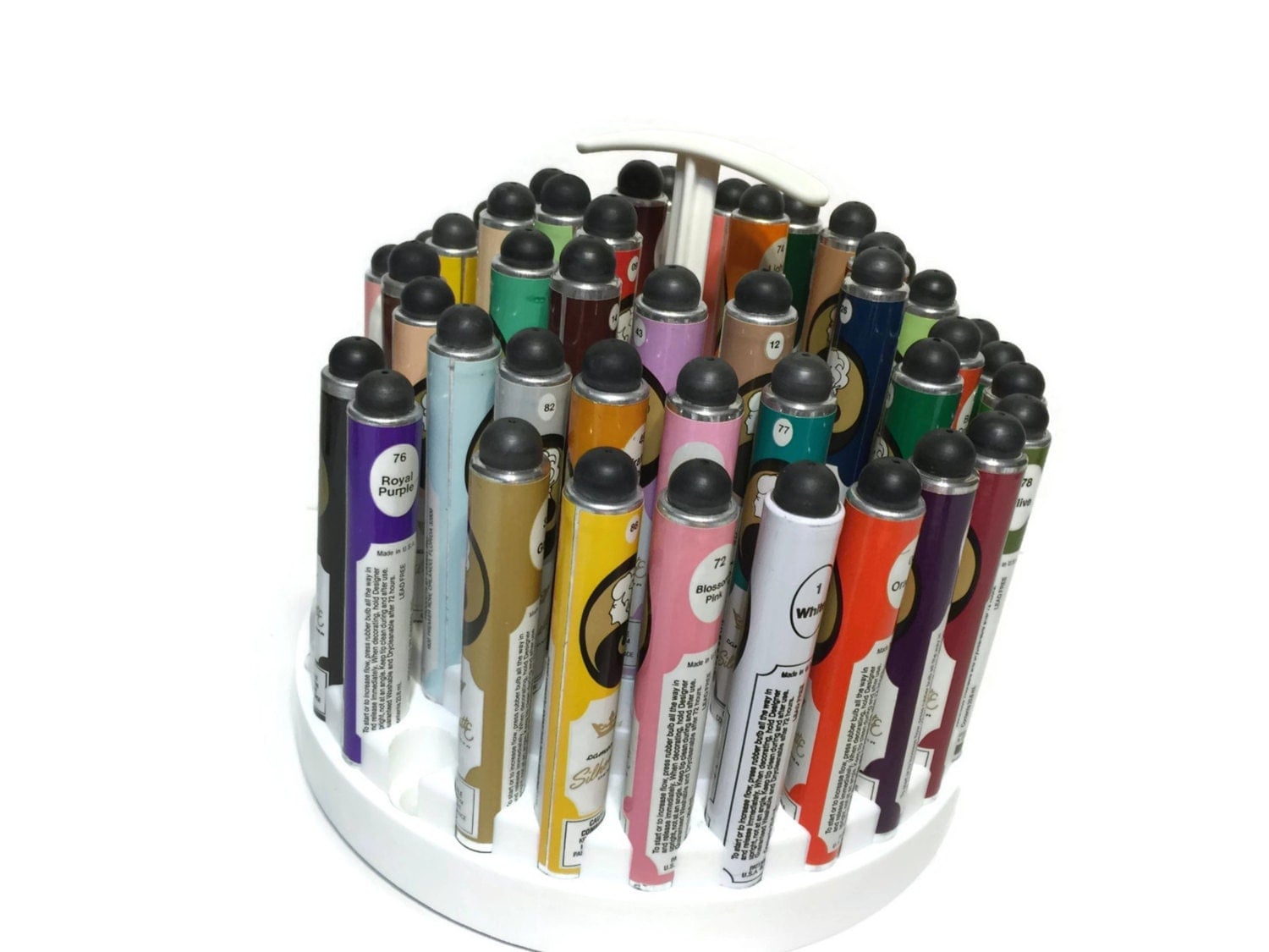 Vintage Cameo Liquid Embroidery Paints with Caddy & Tote DIY