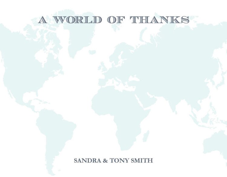 Travel Theme Thank You Card Personalized Printable by kreativees