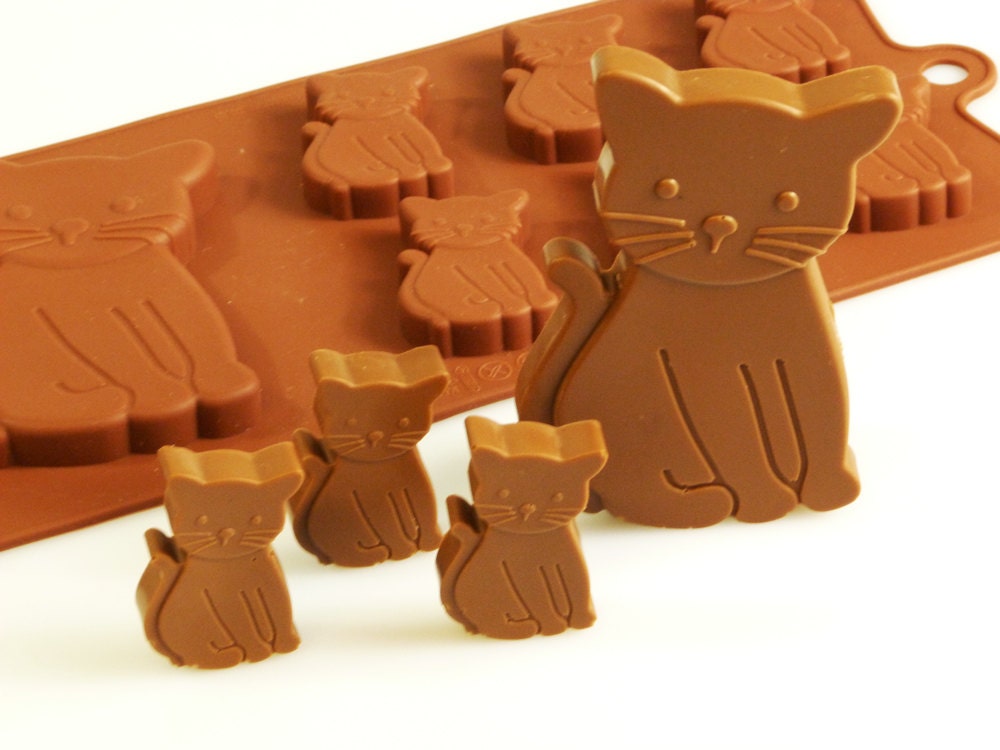 61 Cat / Kittens / Animals Novelty Chocolate Silicone
