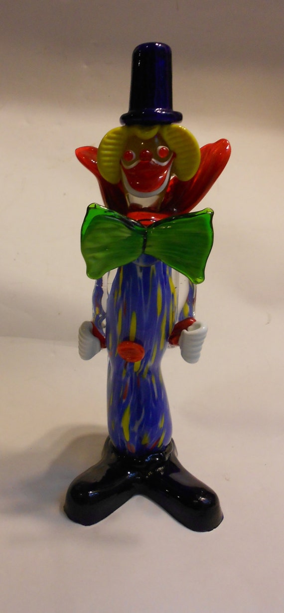 Vintage 1960s MURANO Glass Clown large almost a foot by a1estates