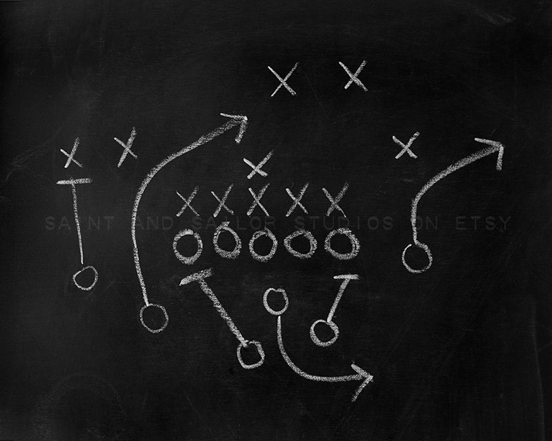 Chalkboard Football Play No. 3 Photo Print Boys by ...