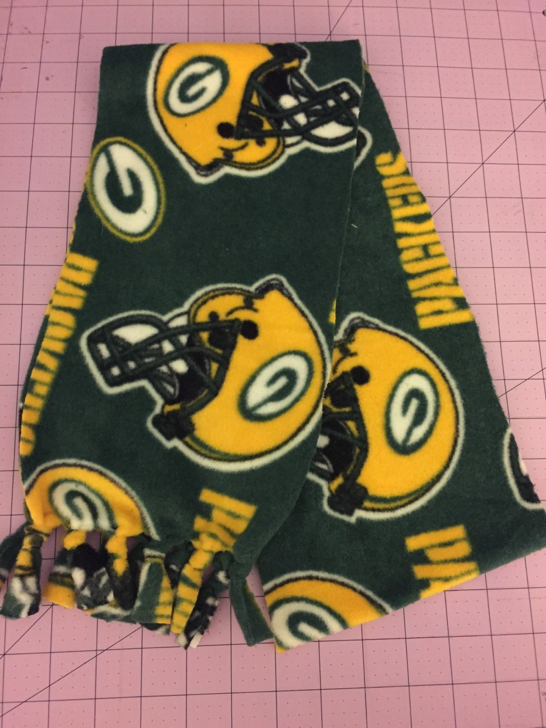 Fleece Green Bay Packers Scarf With Fringe