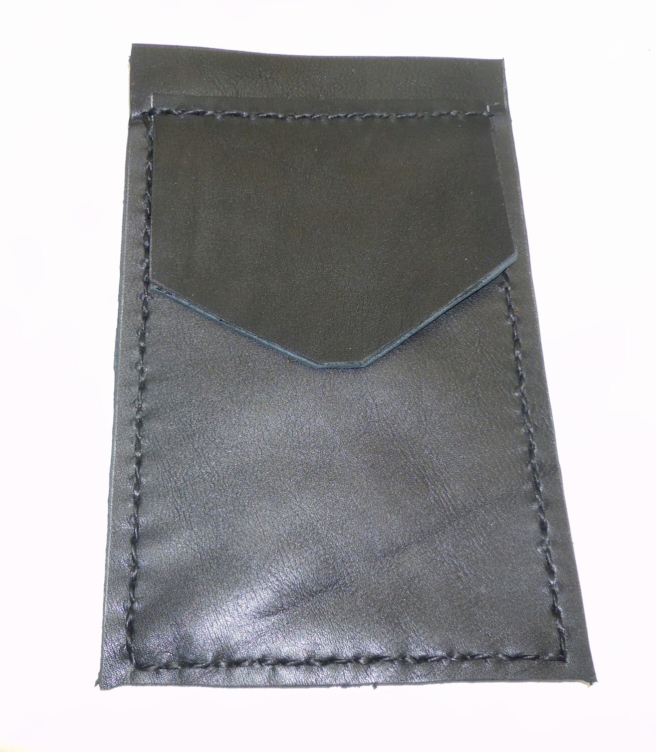 Black Leather Pocket Protector utility sleeve by G2Pleather