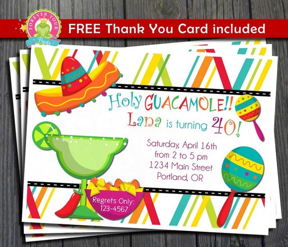 Mexican Fiesta Invitation / Mexican Invitation / Fiesta Invitation / Cinco De Mayo Invitation Il_570xn